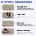 X AUTOHAUX Pair Car Center Console Lid Armrest Seat Box Cover Protector Replacement Microfiber Leather for Acura MDX 2007-2013 Beige