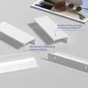 Peaha 10 Pack Kitchen Cabinet Handles 3 inch White Pulls for Dresser Drawers Door Edge Finger Pull Hardware