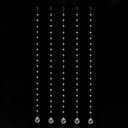 Crystal Beaded String Clear Glass Beads Garland Strands Hanging Wedding Arch Decor Curtain Chandelier Christmas Tree Ornaments Door String Beaded Drapes Decoration Accessories(3.3 Feet 5pcs) (Clean)