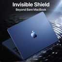 Macaset [Official Midnight] for MacBook Air 15 inch Case M5 M4 M3 M2 2026-2023 [100% Color Match] [Ultra Thin Armor] Protective Hard Shell Cover for Laptop A3448 A3241 A3114 A2941 - Midnight Clear