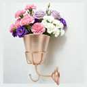 Gold Wall Vase, Hanging Home Decor, Vintage Brass Container Vase, Eclectic Hanging Decor, Multifunctional Hanging Organizer, Wall Mounted for Kitchen Bathroom Organization Decor