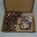 LQ Industrial 120sets Chicago Screw Cross Head Phillips Drive Binding Screws Rivet Book Binding DIY Leather Craft Assembly Bolt 5x6mm Red Bronze
