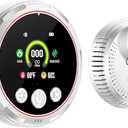 5-in-1 Plug in Carbon Monoxide Detector & Smoke & Natural Gas Combination Detectors with Backup Battery Temp Humidity 85dB CO Alarm for Home Hotel RV White