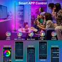 Miortior Corner Floor Lamp - Smart RGB LED Corner Lamp with App and Remote Control, 16 Million Colors & 68+ Scene, Music Sync, Timer Setting - Ideal for Living Rooms, Bedrooms, and Gaming Rooms