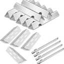Flavorizer Bars,Heat Deflectors and Grill Burner for Weber Genesis II E-410, S-410, LX E-440, S-440 (304 Stainless Steel, 66030 * 7+ES/410 * 4+66790 * 4)