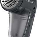 Ruidla Fabric Shaver Defuzzer, Electric Lint Remover, Rechargeable Sweater Shaver with Stainless Steel 3-Leaf Blades, Dual Protection, Removable Bin, Easy Remove Fuzz, Lint, Pills, Bobbles