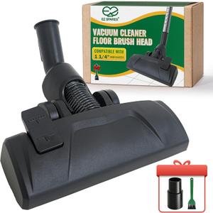 EZ SPARES Universal Vacuum Cleaner Floor Brush Head,32/35mm Attachment for Hard Floor and Carpet, 2-in-1 Combo Tool with Swivel Neck and Rolling Wheels, Vacuum Replacement Parts (Black)