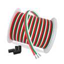 100ft Extension Cable 3 Pin Wire Cord 30M 22AWG Hookup Electrical 3 Color Wire Stranded Tinned Copper Cord for Led Strips WS2812B WS2811 Dream RGB Color 3528 5050,12/24V DC LEDs RGB Lighting