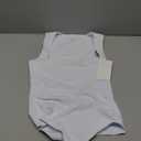 REORIA Butsmooth Womens Sexy Sleeveless Square Neck Double Lined Basic Bodysuit Tank Tops (White) XS