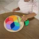 Fisher-Price Wood Preschool Toy Color Wheel Puzzle, 19 Wooden Pieces for Shape-Sorting Play, Preschool Kids Ages 3+ Years