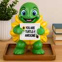 Christmas Funny Positive Turtle Gifts Resin Figurine Emotional Cheer Support Staff Appreciation Gifts for Women Men Birthday Present(Turtle)