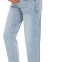 Peauty Maternity Jeans Over Belly Support Boyfriend Jeans Comfortable Stretch with Pockets Pregnancy-Pants, 8
