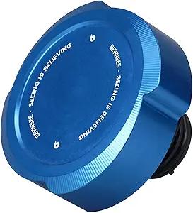 Bevinsee Radiator Expansion Tank Cooling Reservoir Cap Cover Compatible with E46 E36 E39 E85 E86 325i 328i 330i 323i 320i 525i 528i 530i Z3 Z4, Replaced 17111712669, 17111742231, 17117639022, Blue