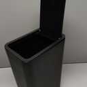 TIPGO Bathroom Trash Can with Lid, 10 Liter/ 2.6 Gallon Slim Garbage Can, Small Trash Bin Waste Basket with Pop-Up Lid for Kitchen, Bedroom, Living Room, Office (Black)