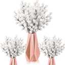 Geosar 30 Pieces Artificial Christmas Berry Picks with Snowflake Glitter Holly Berry Stems for Christmas Tree Ornaments Vases DIY Crafts Wedding Party Holiday Decor(Glitter White)