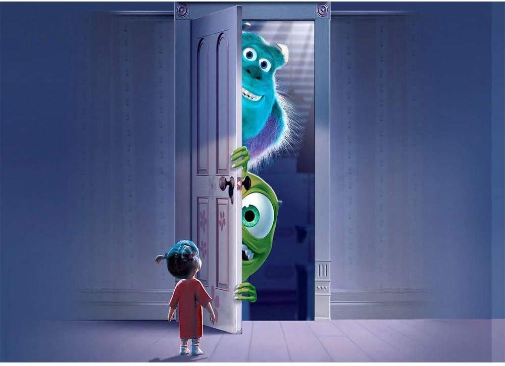 YouRan Monsters University Backdrop, 84x60in Vinyl, Random Color, Birthday Decoration for Kids Party Supplies