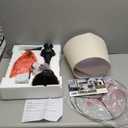 28.75" Black Modern Table Lamps for Living Room, Bedside Lamp with USB A+C Ports & AC Outlets, 3 Way Dimmable Touch Lamps for Living Room,Nightstand Lamp LED Bulb Included (1Pack