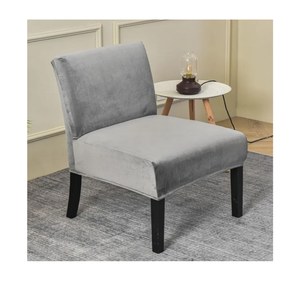 Armless Chair Slipcover Removable Armless Accent Chair Covers Washable Chair Slipcovers Furniture Protector Covers for Living Dining Room Hotel Armless Accent Chair (Color Turquoise), Backrest Height25", Seat12" , Stretches, 6 Pack