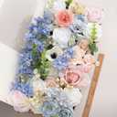 Ling's moment Fake Flowers Box, Faux Artificial Greenery Stems Foam Roses Poppy Gardenia Silk Hydrangea Peony Fabic Flower for Centerpieces Bouquet Wedding Floral Vase, English Pastel, Deluxe Combo