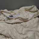 Bedsure Heated Blanket Throw Blanket with Preheat Function - Fast Heating Electric Blanket, Soft Flannel Throw with 6 Time Settings(Up to 10H) & 6 Heating Settings, Gifts for Grandma (50"x60", Ivory)