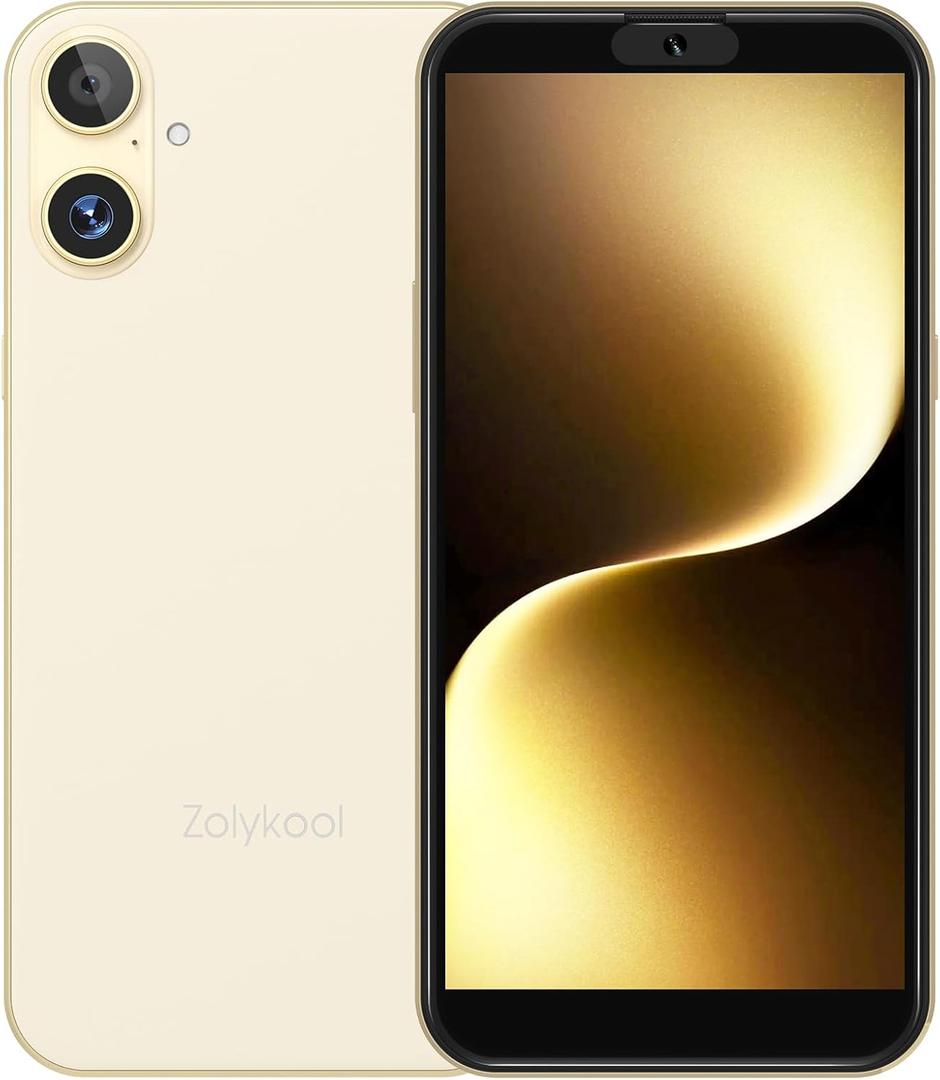 A2 | 4G | Android Phone | 6 Inch Screen | 2GB RAM Cell Phone | Unlocked for T-Mobile | 16GB | Face Unlocked Phones | 2025 | Dual SIM | Gold