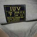 IUV Cowboy Boots For Women Square Toe Wide Western Boots Mid Calf Cowgirl Boots Pull On Embroidered Brown Cowboy Boots 7