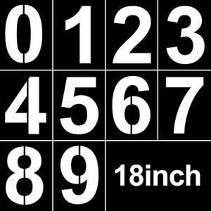 18 Inch Large Number Stencils Reusable Plastic Digital Templates for Cake Address Painting
