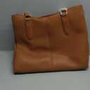LOVEVOOK Laptop Tote Bag for Women 15.6 In Work Bags with Triple Compartments Large Faux Leather Computer Office Briefcase (Brown)