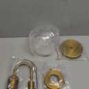 Yosoan 1-Light Brass Modern Vintage Indoor Wall Sconce, Vanity Single Luxury Hardwired Retro Textured Clear Round Globe Glass Shade with Industrial Gooseneck Curved Rod Bathroom Lamp(Antique)