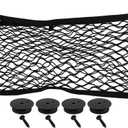 ABS Plastic Frame Car Storage Net Bag Phone Car Mesh Net Holder RV Storage Boat Cargo Pocket Organizer Oversized Frame Mesh Bag with Screws