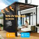 Shade-Cloth 85-90% for Garden Greenhouse Plants 12x18 FT, Black Sun-Block Shade Cover Mesh Tarp with Grommets Sun Shade Canopy for Outdoor Pergola Patio Flower Lawn Kennel Chicken Coop