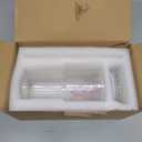 Glass Cups with Lids and Straws Iced Coffee Tumbler Cups with Lids Clear Cute Smoothie Juice Bubble Tea Water Cold or Hot Drinking Glasses Travel Mug with Pink Bow 20 oz High Borosilicate