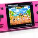 Handheld Game for Kids -Preloaded 220 Retro Video Games, Portable Gaming Player with Rechargeable Battery 3.0" LCD Screen, Mini Arcade Electronic Toy Gifts for Boys Girls (Red) Pink