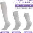 2 x 3/4 Pcs Pilates Socks with Grips for Women Ruffle Yoga Socks