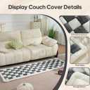 Pet Couch Cover for Sofa Protector, Washable Couch Cover for Dogs, Plaid Reversible Soft Non Slip for Large Dogs(27.6X82.67, Grey)