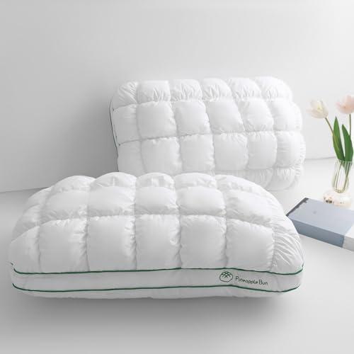YOUR MOON Fluffy Support Bed Pillow Standard Size Set of 2, Super Soft Premium Down-Alternative Filling for Sleeping, Luxury Hotel Quality Bed Pillows for Side Sleeper (White)