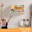 Floating Shelves for Little Tikes Story Dream Machine,Wall Shelf for Little Tikes Projector Books Audio Play Character Storage Tray Organizer for Toddlers and Kids Girls Boys,Pine(Natural Wood) (2 Tier)