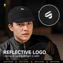 SAITAG Cycling Cap, Bike Skull Cap Helmet Liner with Sun Visor, Sun Protection Running Hat for Men Women Under Helmet Black