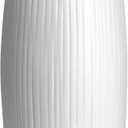 8.7 inch White Ceramic vase Simple Bohemian Design Style Suitable for Living Room Bedroom Study Office Party Wedding Scene Decoration (Medium vase-02)