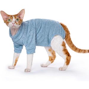 Cat Recovery Suit for Foreleg, Cat Surgical Spay Suit Sleeves to Stop Licking, Long Leg Sleeve Wound Cover Abdomen Kitten Onesie L