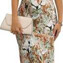 Women's Spaghetti Strap Midi Satin Silk Dresses Slip Cowl Neck Party Cocktail Evening Sexy Dress (M)