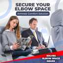 Air Bow Comfortable Travel Pillow - Airplane Pillow for Head, Neck, & Chin Rest, Inflatable & Soft Neck Pillow - Durable Material with Hygienic & Washable Cover, Easy to Inflate & Deflate (Blue)