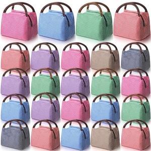 Chunful 23 Pcs Insulated Lunch Bag Bulk Reusable Thermal Lunch Box Waterproof Leakproof Tote Bag with Soft Liner for Women Men Office Work School Picnic Beach Fishing