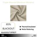 LEMOMO Light Beige Blackout Curtains 52 x 84 Inch Long Beige Curtains Set of 2 Panels Room Darkening Curtains for Living Room
