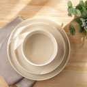 TheTerra Ceramic Dinnerware Sets for 6, 18 Pieces Porcelain Lightweight Plates and Bowls Sets, Scratch Resistant Dish Set, Oven & Microwave & Dishwasher Safe, Matte White