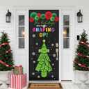 Motipuns 53 Pcs 3D Christmas Door Decor Winter Holidays Math Bulletin Board for Math Classroom Geometric Shapes Christmas Tree Cutout with Paper Flower for Xmas Library Teacher Office Party Decors