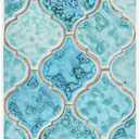 senya Turquoise Pattern Hand Towel Ultra Soft Luxury Towels for Bathroom 30"x15"