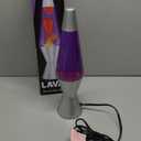 Lava Lite 21250400US2125 Lava The Original Silver Base Lamp with Yellow Wax in Purple Liquid, 14.5", Yellow/Purple