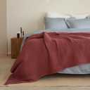 Waffle Blankets (Dark Red, Twin XL Size 63x91 inch)