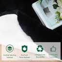 Latepis 5x7 Area Rugs Black Fluffy Washable Faux Fur Rug Shaggy Rabbit Fuzzy Shag Rug for Living Room Floor Nursery Bedroom Large Rugs Home Decor